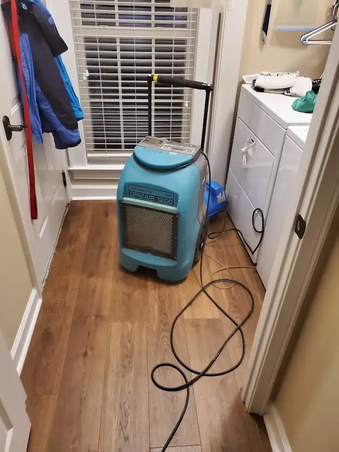 Commercial dehumidifier deployed for Flood Damage Cleanup in Monticello